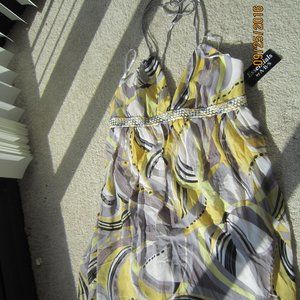 Essentials Chiffon Halter Dress sz 14